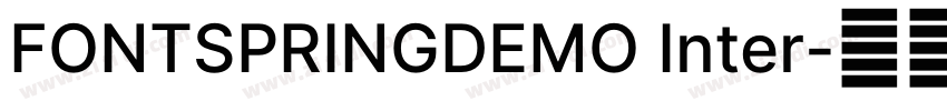 FONTSPRINGDEMO Inter字体转换